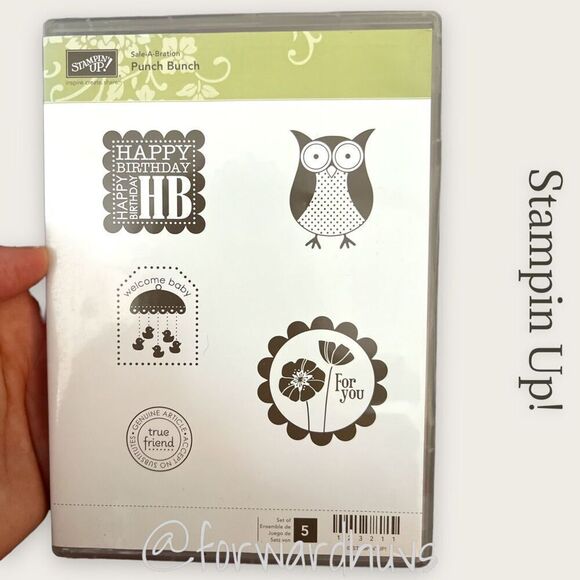 Stampin Up Hostess Silhouette Sentiments & Sale-A-Bration Punch Bunch Sets NIB - Picture 3 of 10